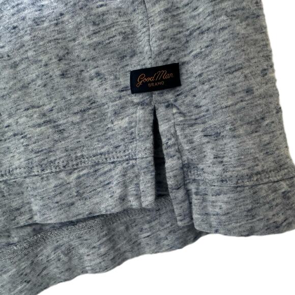 Good Man Brand Premium Cotton Heathered Blue V-Notch Neck Short Sleeve T Shirt M - Picture 4 of 9